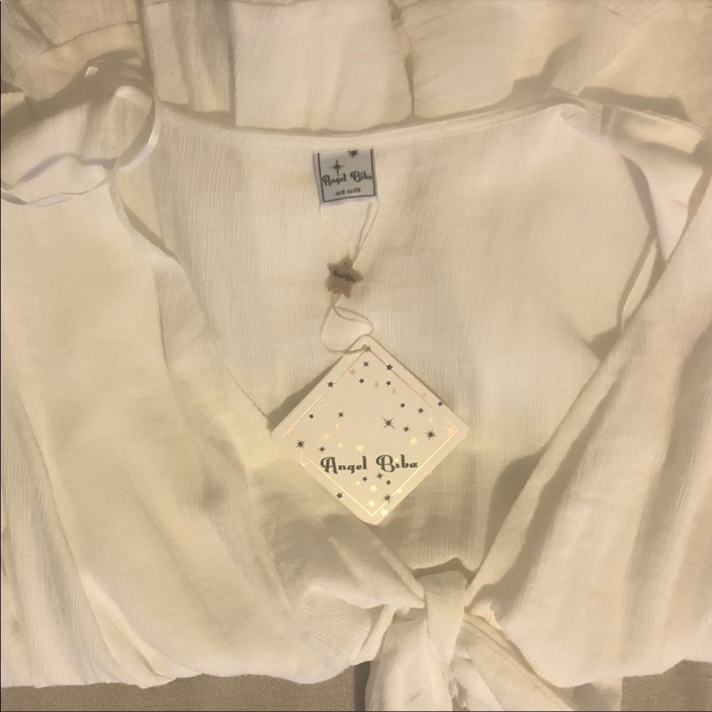 NWT Angel Biba White Mini Dress - Picture 5 of 8